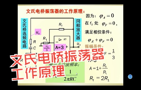 电子技术进阶:文氏电桥振荡器的工作原理哔哩哔哩bilibili