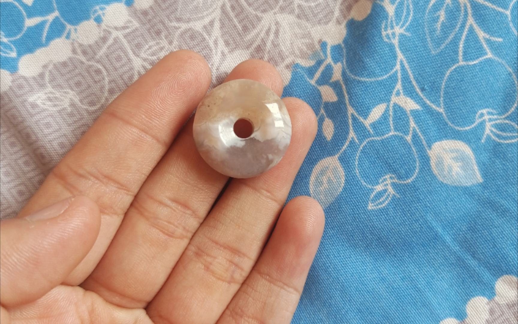 樱花玛瑙,平安扣 6号