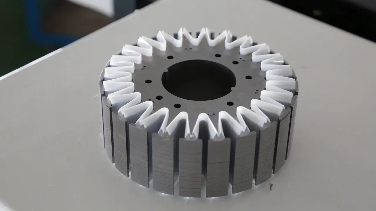 马达 - 自动槽绝缘纸插入机风扇电机定子