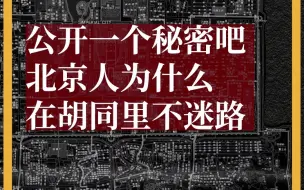 Download Video: 实用技能揭秘  北京人为什么在胡同里不迷路