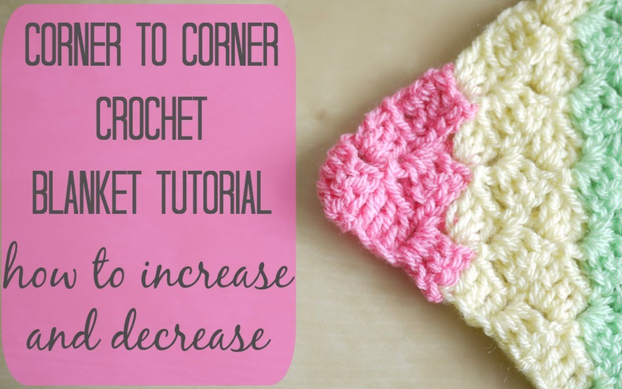 【钩针】角对角编织毯子视频教程How to crochet the corner to corner 'C2C' blanket哔哩哔哩bilibili