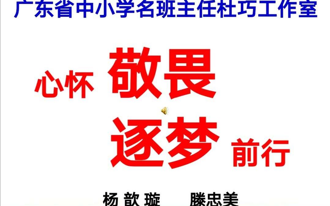 新冠肺炎疫情主题班会心怀敬畏,逐梦前行(杨歆璇)哔哩哔哩bilibili