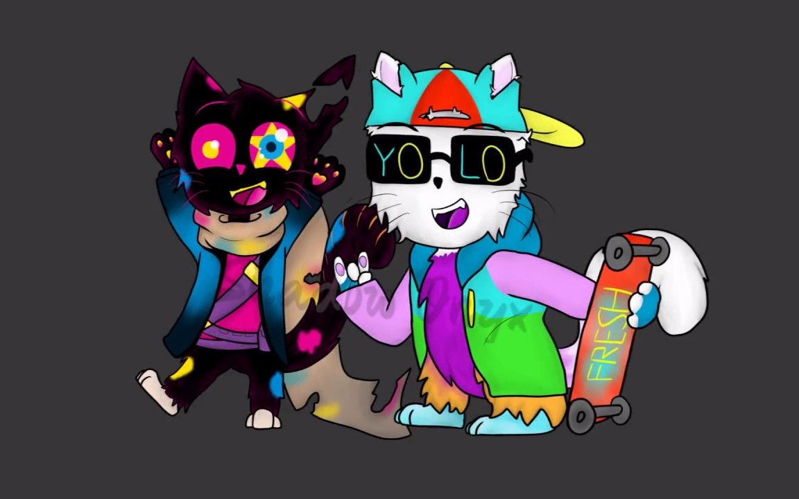 搬运绘画过程paperjamandfreshcatsundertaleausspeedpaint