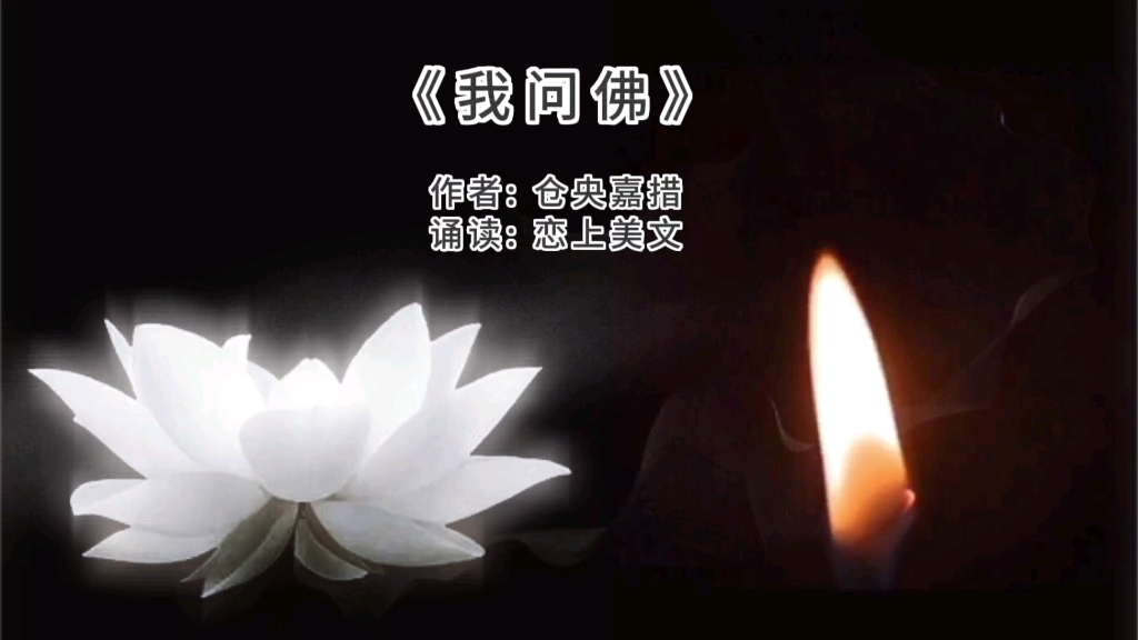 美文诵读《我问佛》文/仓央嘉措 诵读/恋上美文