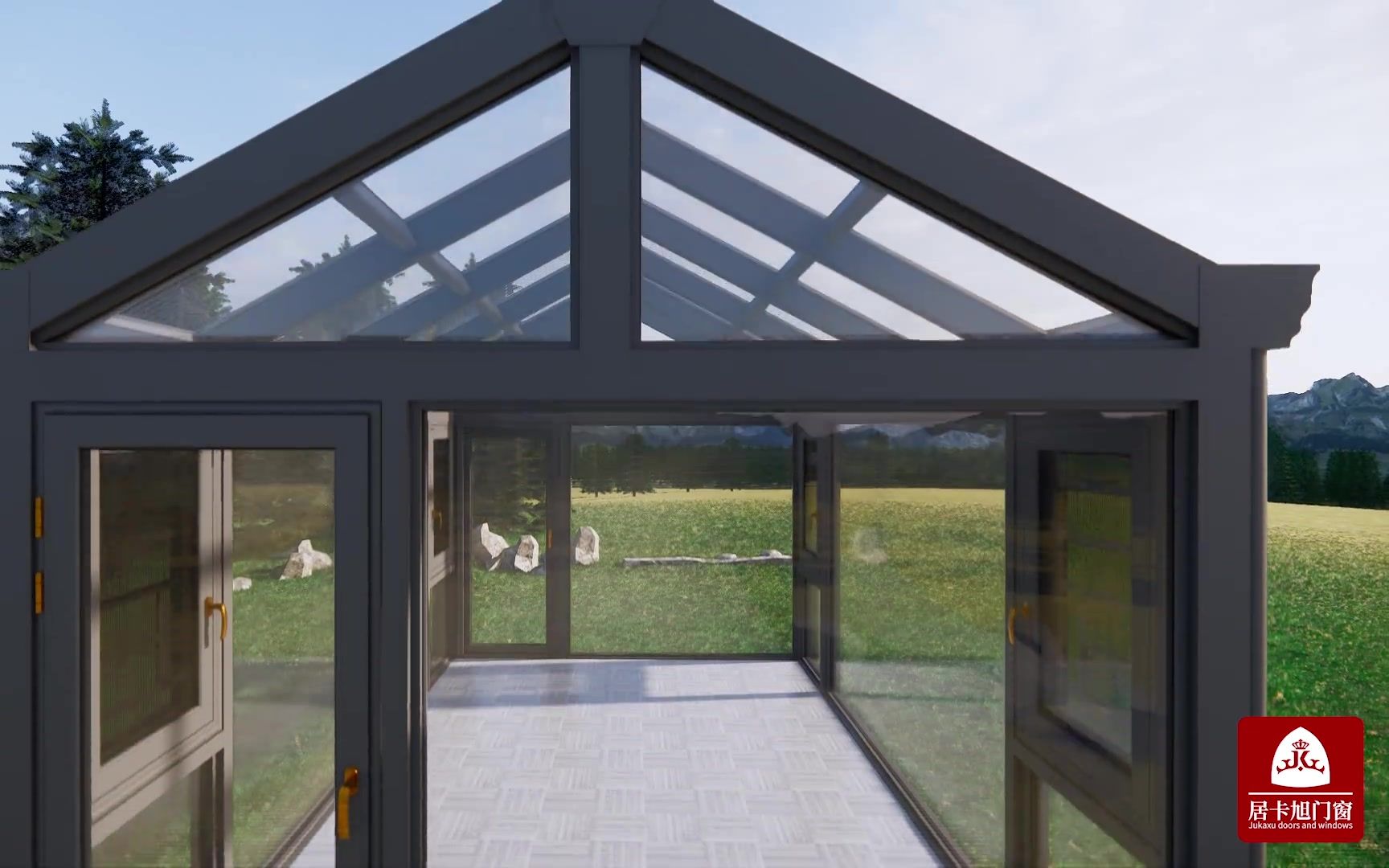 jukaxu-居卡旭门窗人字顶阳光房cg-4