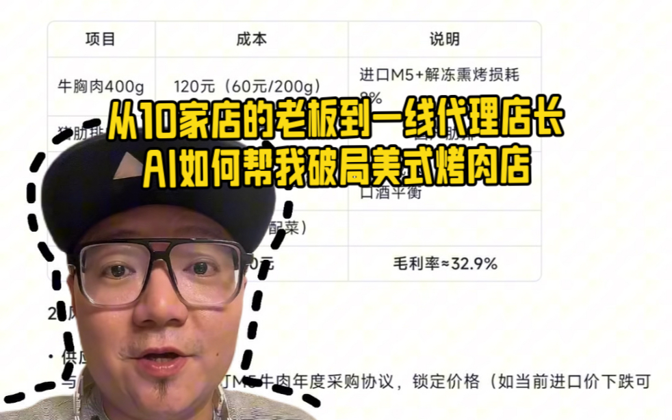 从云南菜到美式烤肉,从火爆到冷清,AI帮我找到破局之道!从成本分析,优化套餐,升级氛围,助我逆风翻盘!哔哩哔哩bilibili