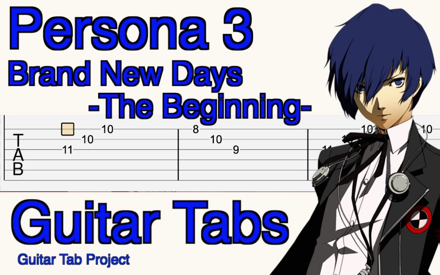 [图]【搬运】【Persona3】Brand New days -はじまり- 指弹吉他谱