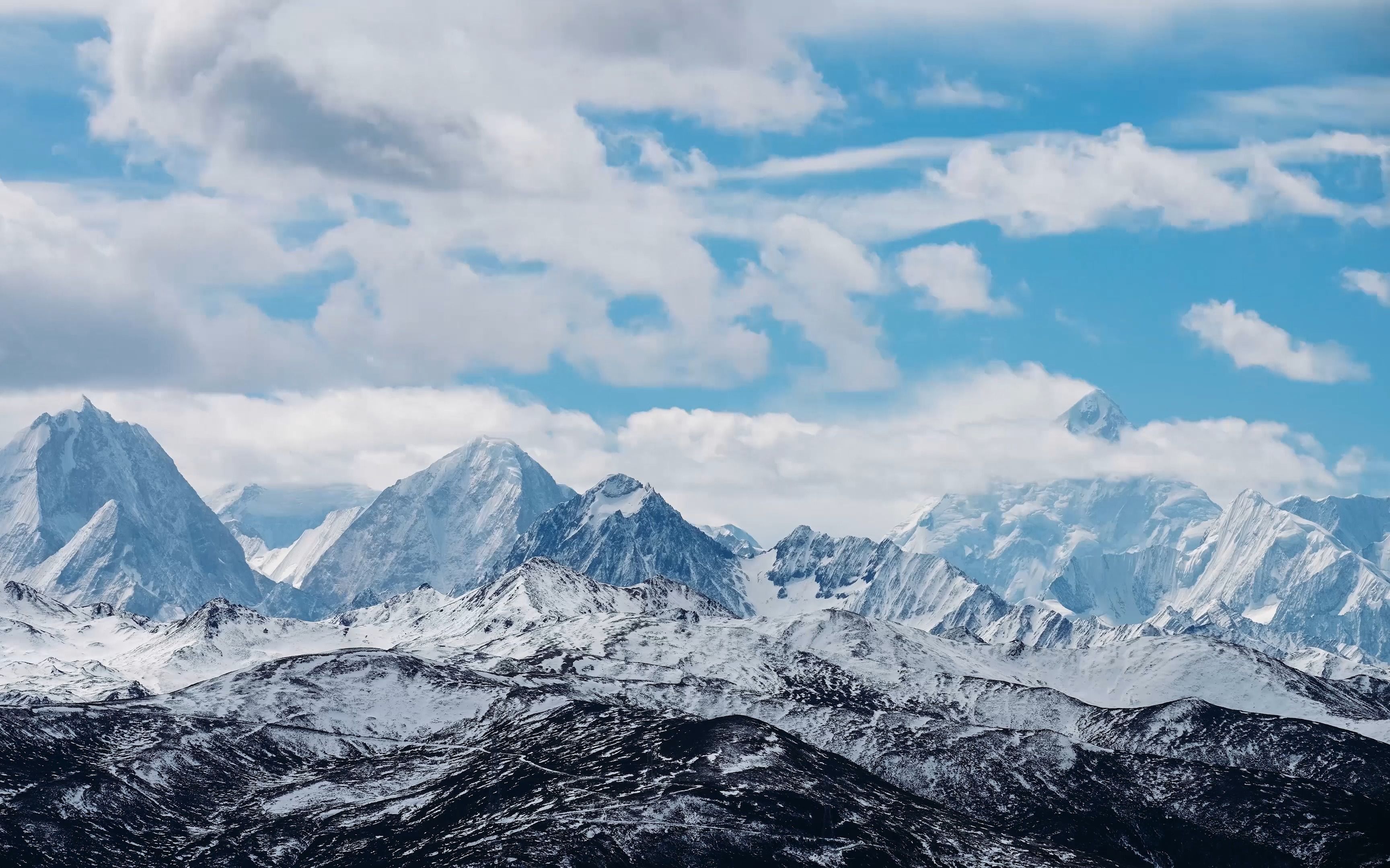 [4k延时摄影风景]历时一年拍摄川西雪山,绝美风光(亚拉雪山,贡嘎雪山