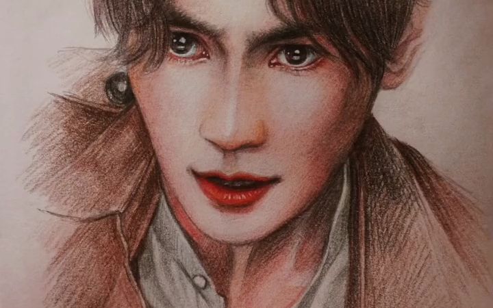 罗浮生朱一龙#彩铅手绘