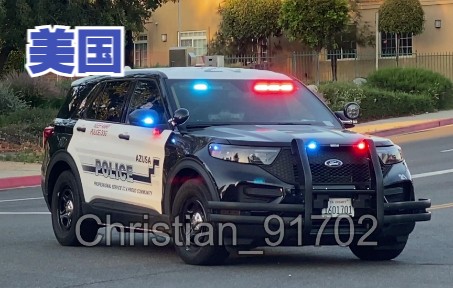 【美国】加州阿祖萨市警察·新款福特探险者警车 闪灯合集