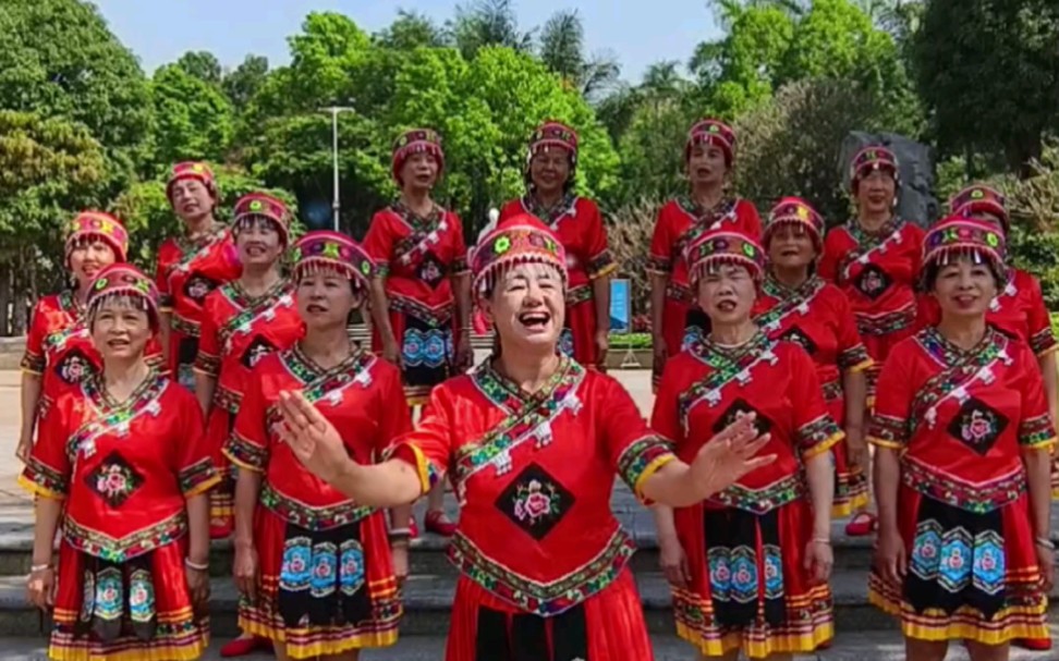 [图]《山歌好比春江水》，热门音乐，庆祝广西壮族三月三节日，祝福广西壮族自治区越来越好