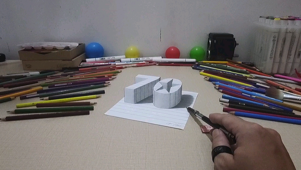 "70"主题立体画过程教学,你要不要收藏试试?