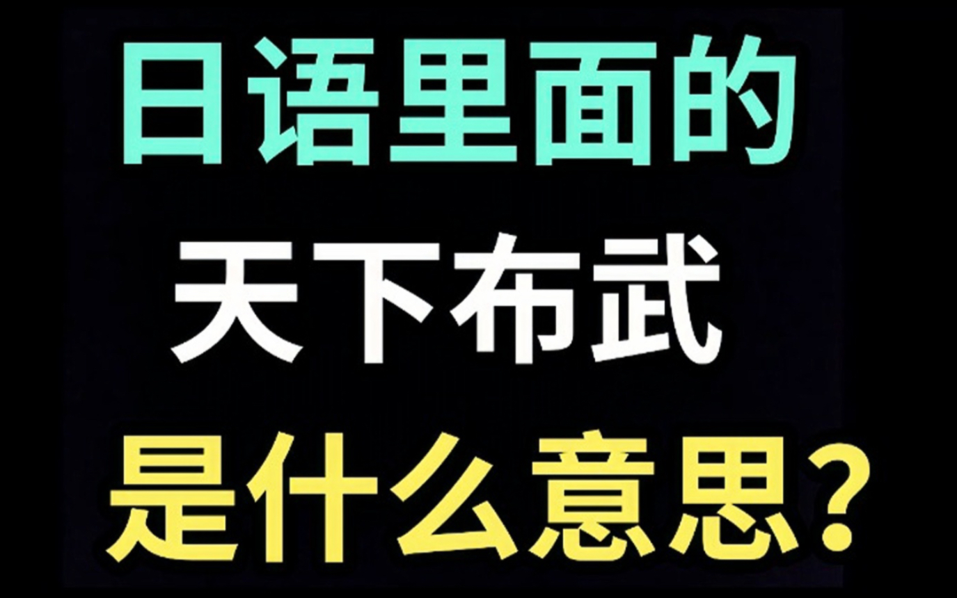 日语里的“天下布武”是什么意思?【每天一个生草日语】哔哩哔哩bilibili