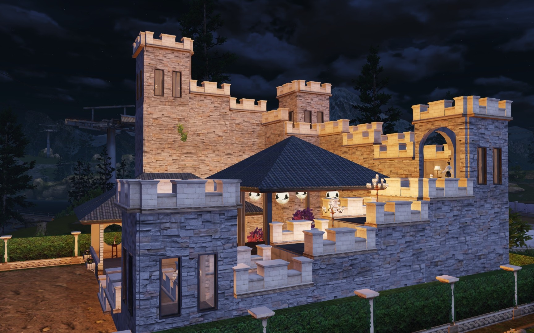 明日之后建筑 孤闭城 在游戏里还原长城的感觉 新出的罗马结构给予