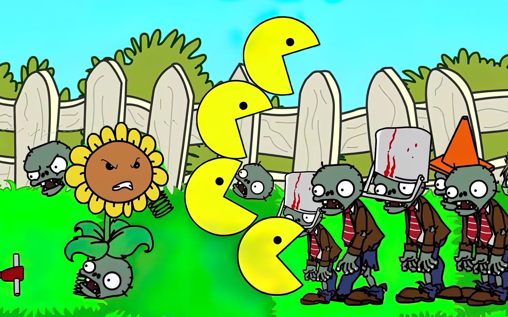 植物大战僵尸搞笑动画,向日葵吃僵尸啦