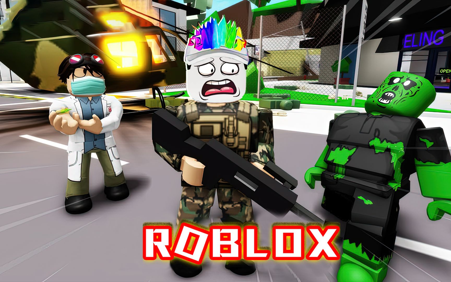 ROBLOX僵尸爆发03:占领废旧基地,深夜与僵尸周旋!哔哩哔哩bilibili实况解说