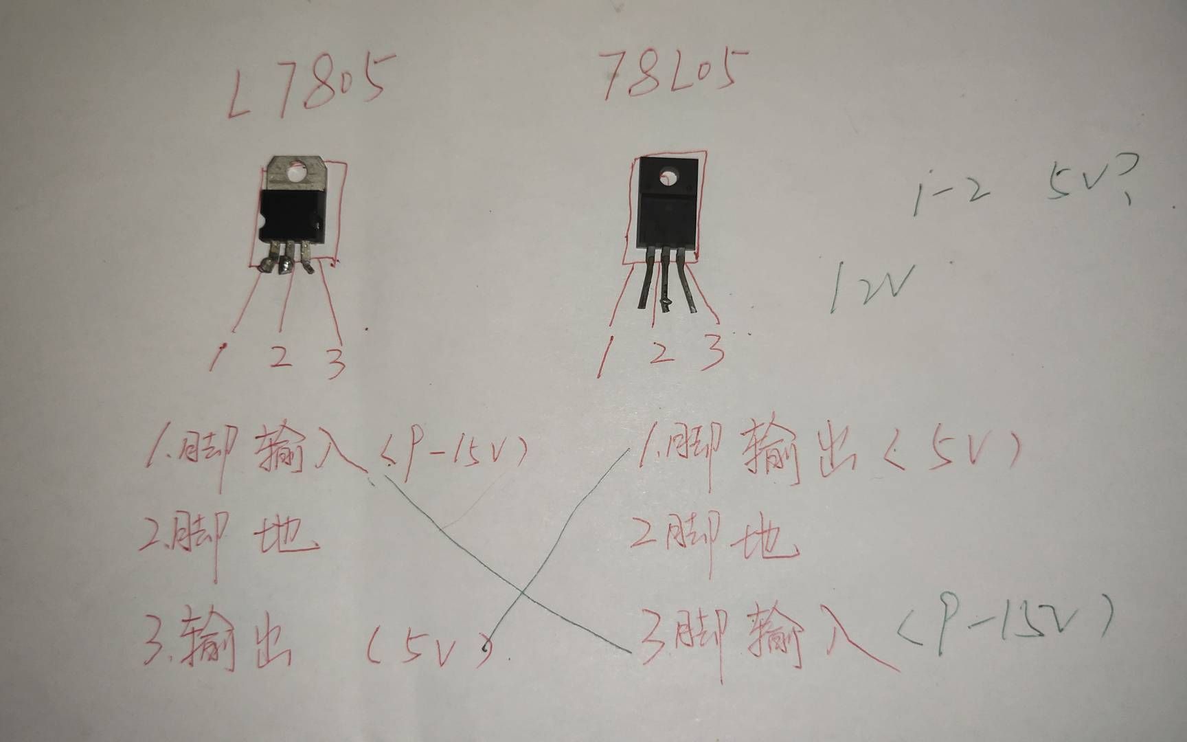 7805三端稳压器参数图片