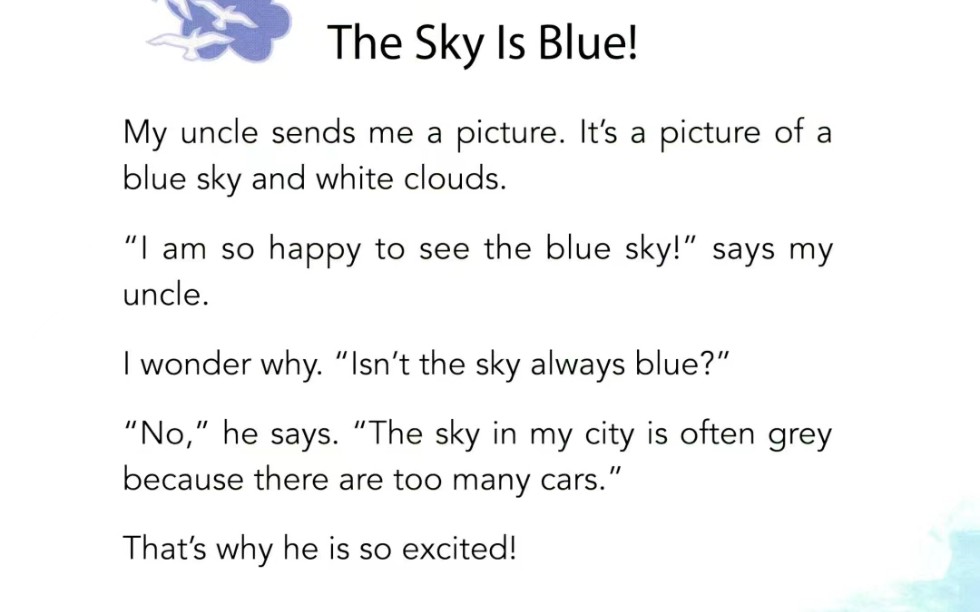 每天一篇英文小故事适合英语初学者 (1) The Sky is Blue!哔哩哔哩bilibili