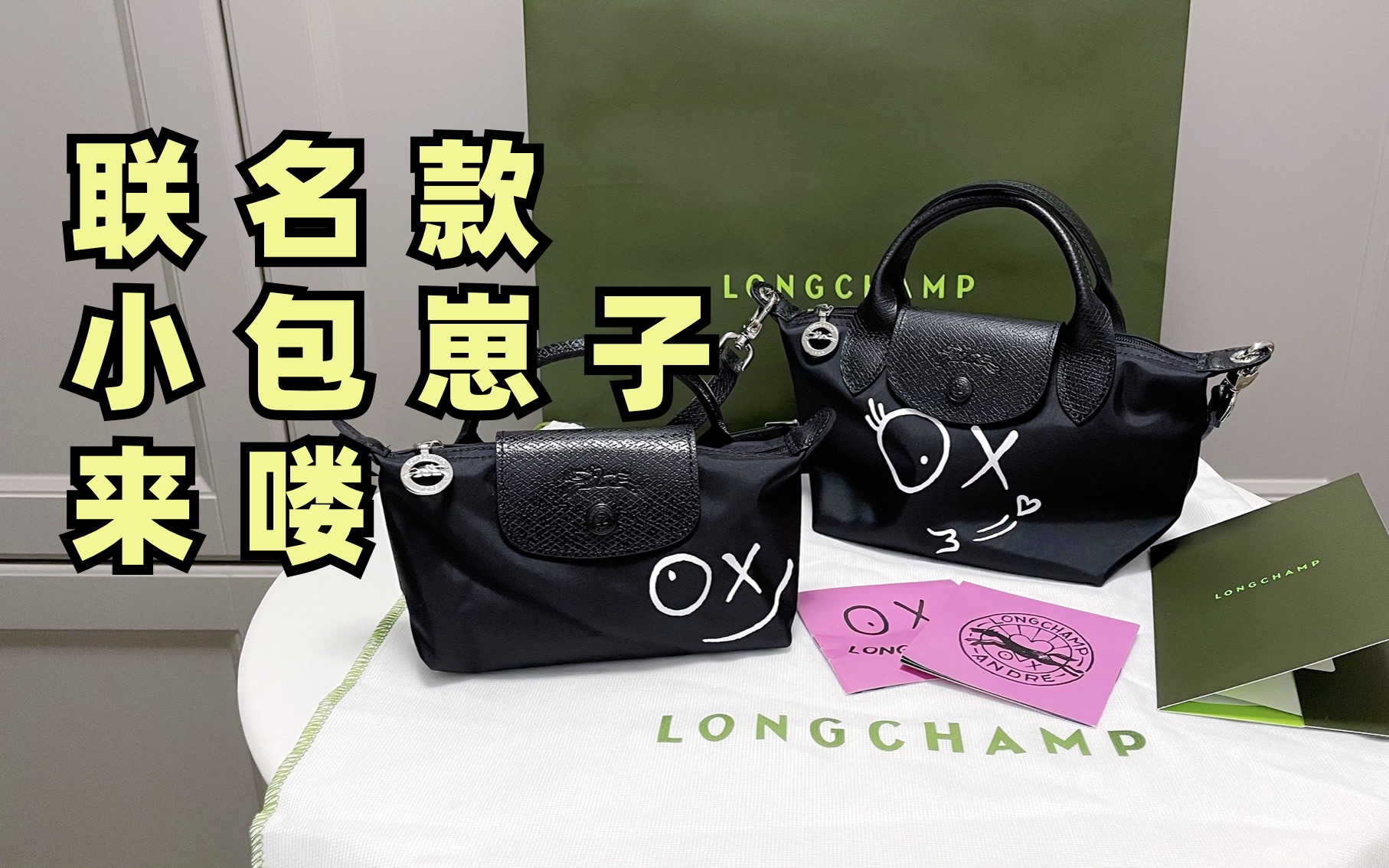 Longchamp x Andr㩠联名款涂鸦饺子包&化妆包~珑骧又出爆款王炸?购物分享/shopping haul哔哩哔哩bilibili