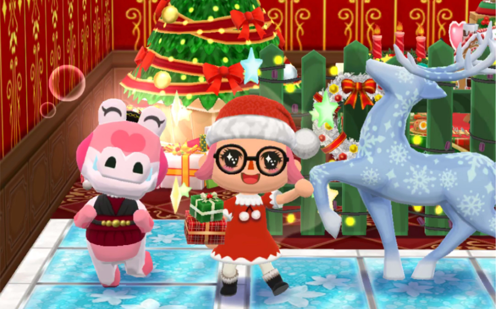 圣诞节给小动物们发礼物黑糖米浆的口袋动森