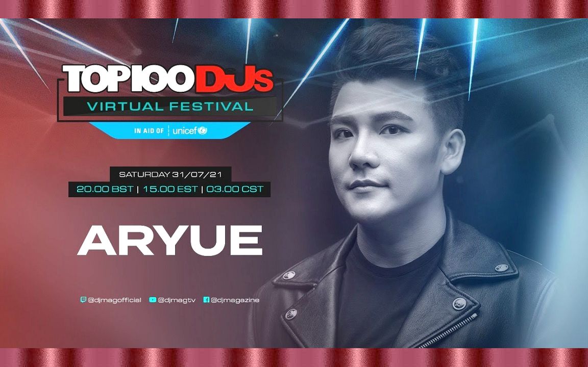 中国DJ音乐人之光:郑越 (Aryue) 现场 @ Top100DJs 虚拟节电音节,援助儿童基金会哔哩哔哩bilibili