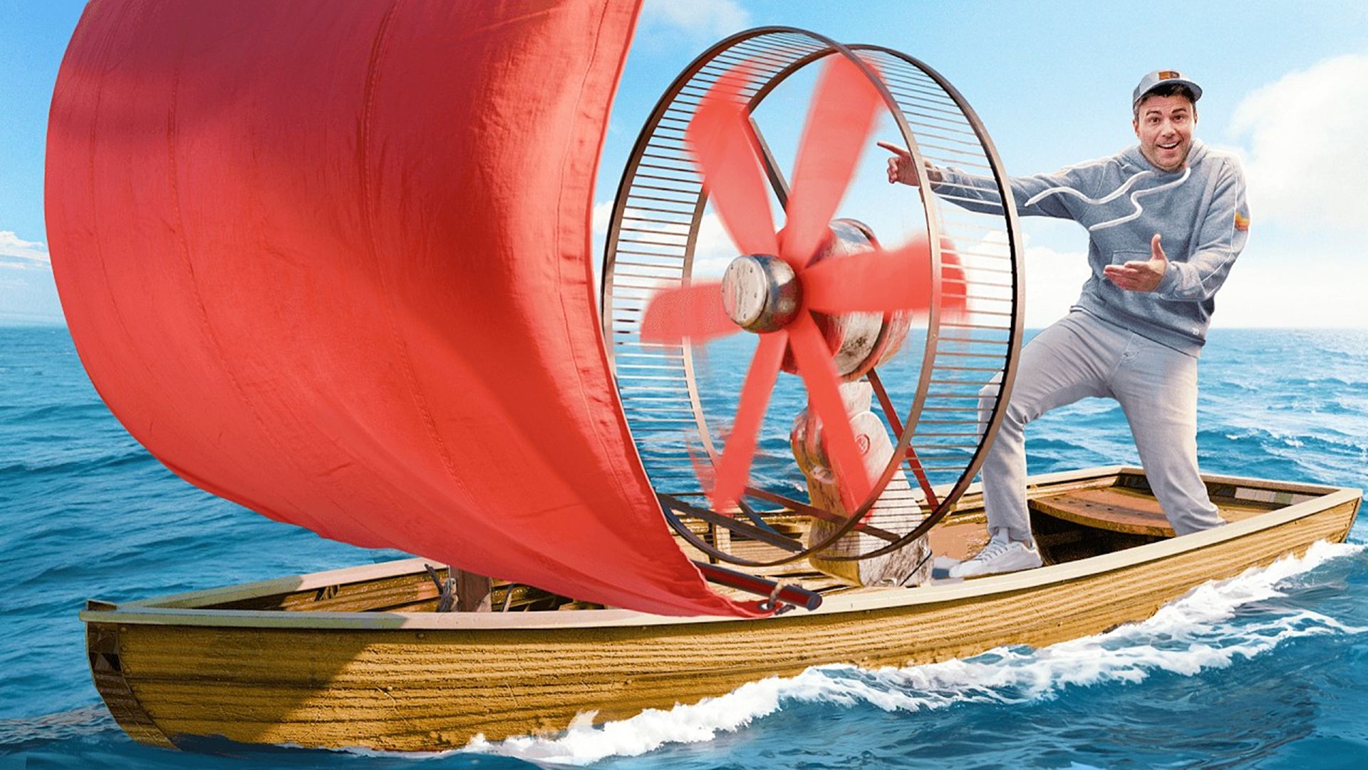 在帆船前方加个大风扇,能让船向前行驶吗?有趣的现象发生了