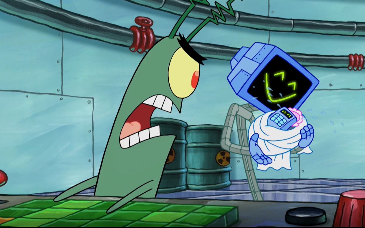 《海绵宝宝》凯伦竟然当妈妈了,喜当爹的痞老板教儿子离家出走_哔哩