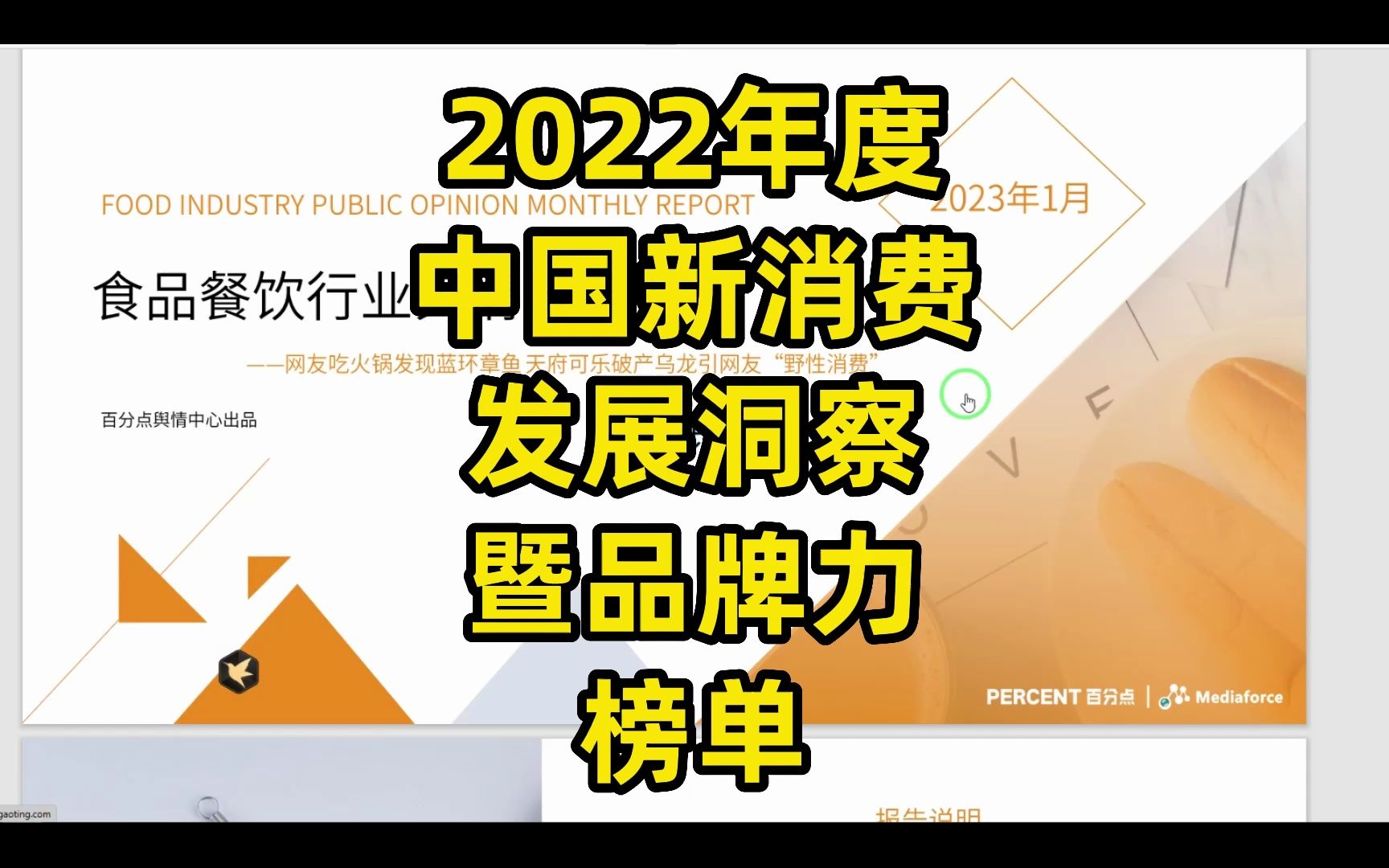 2023年1月食品餐饮行业舆情分析报告,25页,pdf文件哔哩哔哩bilibili