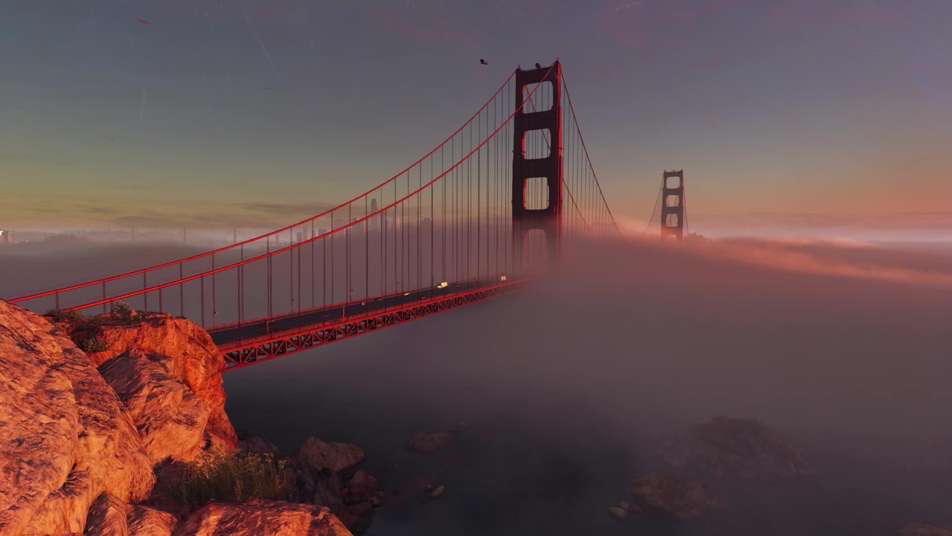 【不跑任务看风景】《看门狗2》金门大桥日落日出延时