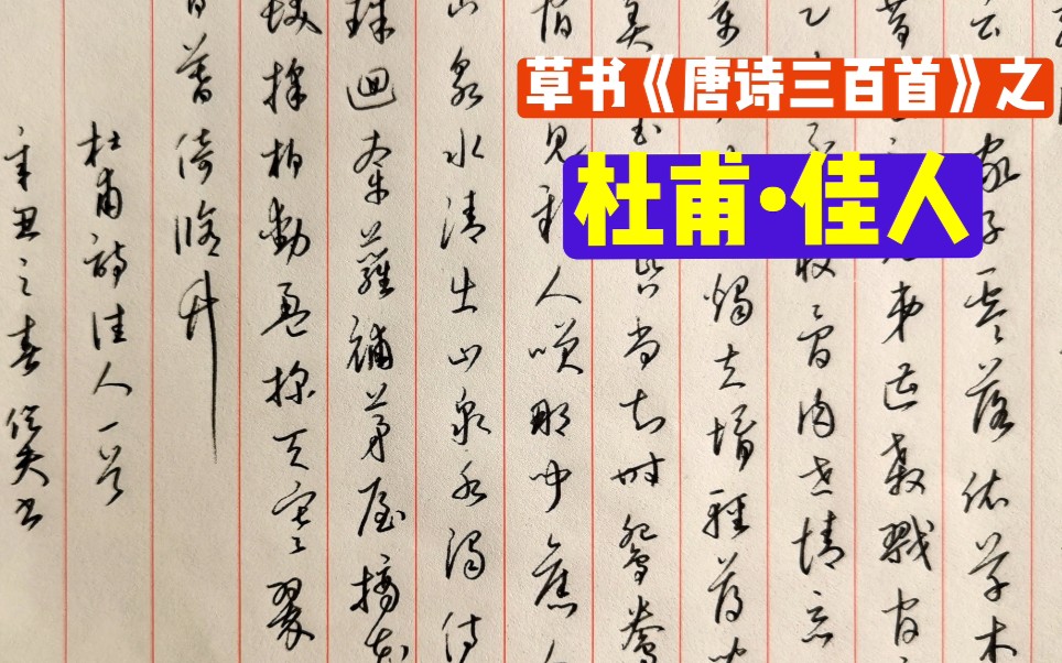 看杜甫笔下的“佳人”有何境遇:绝代有佳人,幽居在空谷!哔哩哔哩bilibili