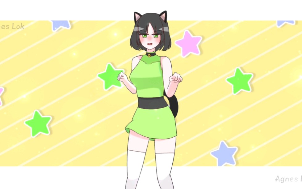 [图]【飞天小女警 / PPG】Buttercup的 Sad Cat Dance Meme