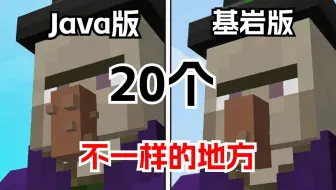 我的世界：Java版和基岩版20个不一样的地方