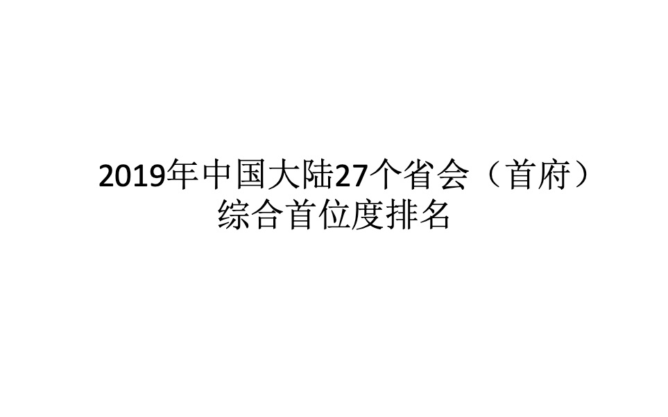 【娱乐向视频】中国大陆27个省会(首府)综合首位度排名,成都仅排……哔哩哔哩bilibili