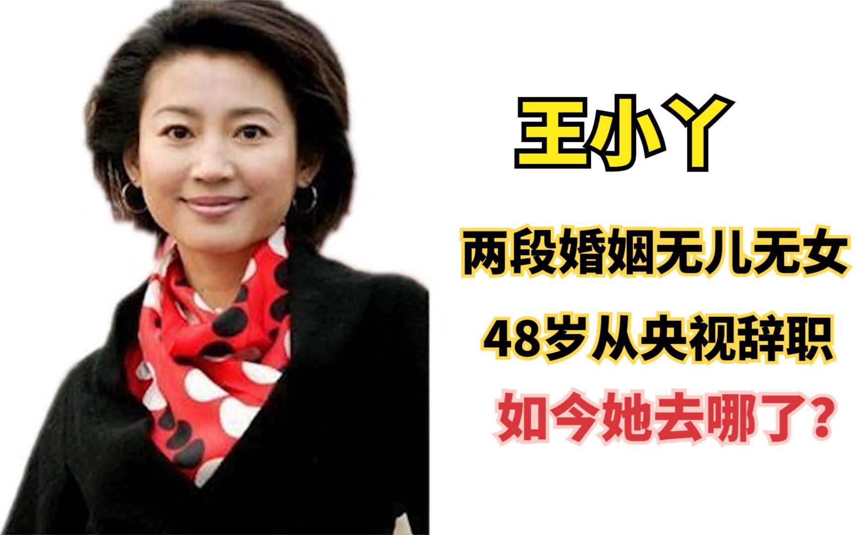 王小丫两段婚姻无儿无女,48岁从央视辞职,如今去哪了?哔哩哔哩bilibili