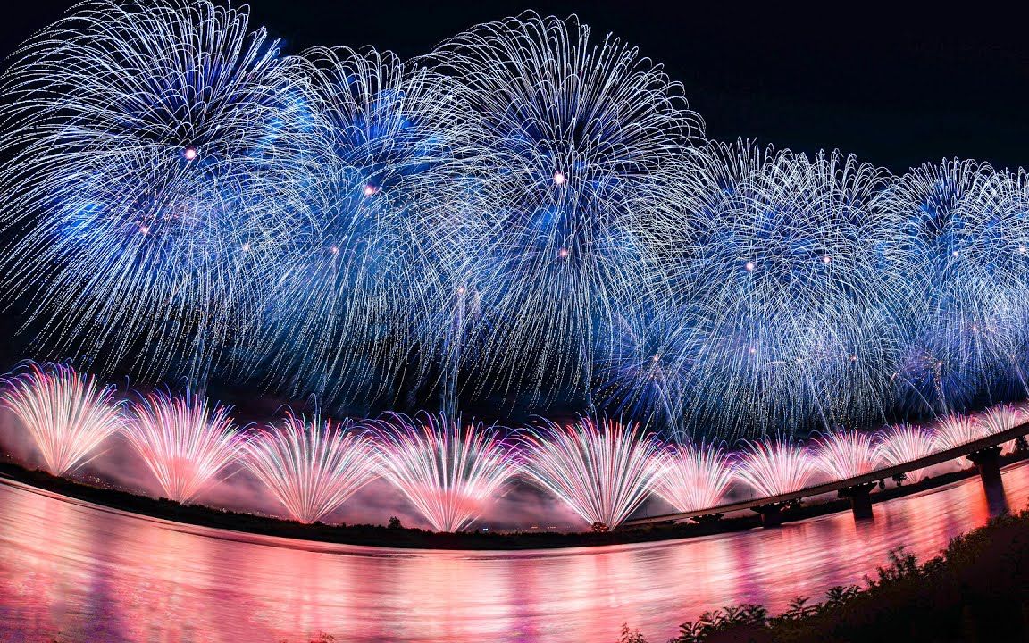 4K 长冈花火大会 2019 复兴祈愿花火 15周年特别版  Nagaoka Fireworks Phoenix 2019哔哩哔哩bilibili