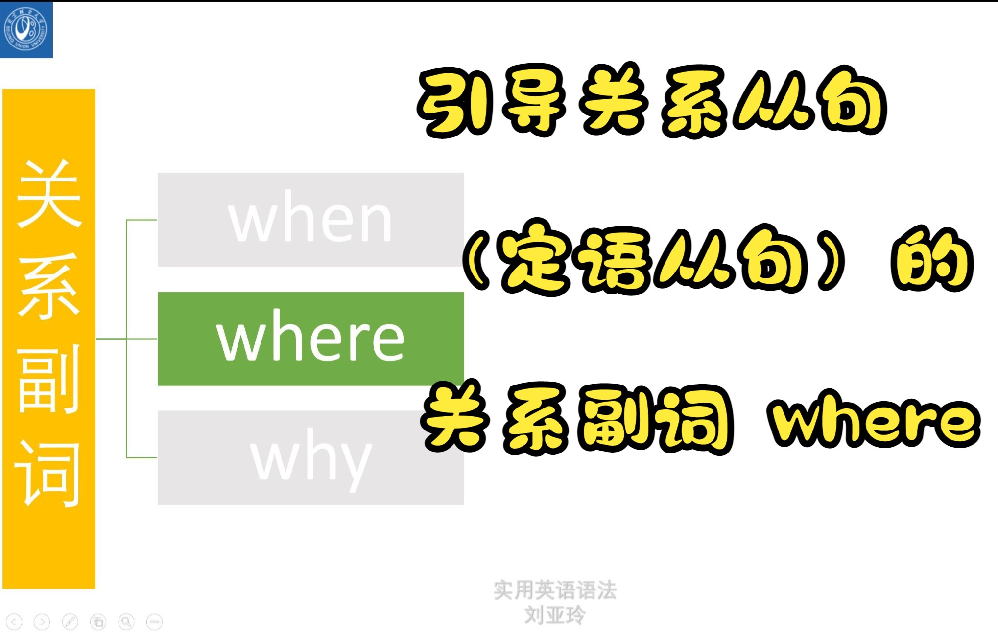 英语语法四十六—引导关系从句(定语从句)的关系副词(2):where哔哩哔哩bilibili