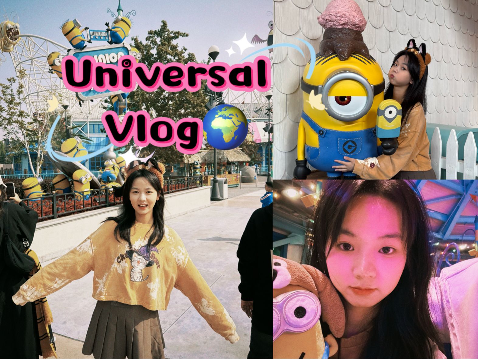 【Universal vlog𐟌】祝你拥有快乐的一天!北京环球影城万圣节氛围感拉满!平均每个项目排队十分钟,在北京环球影城刷完所有项目的幸运日!哔哩哔...