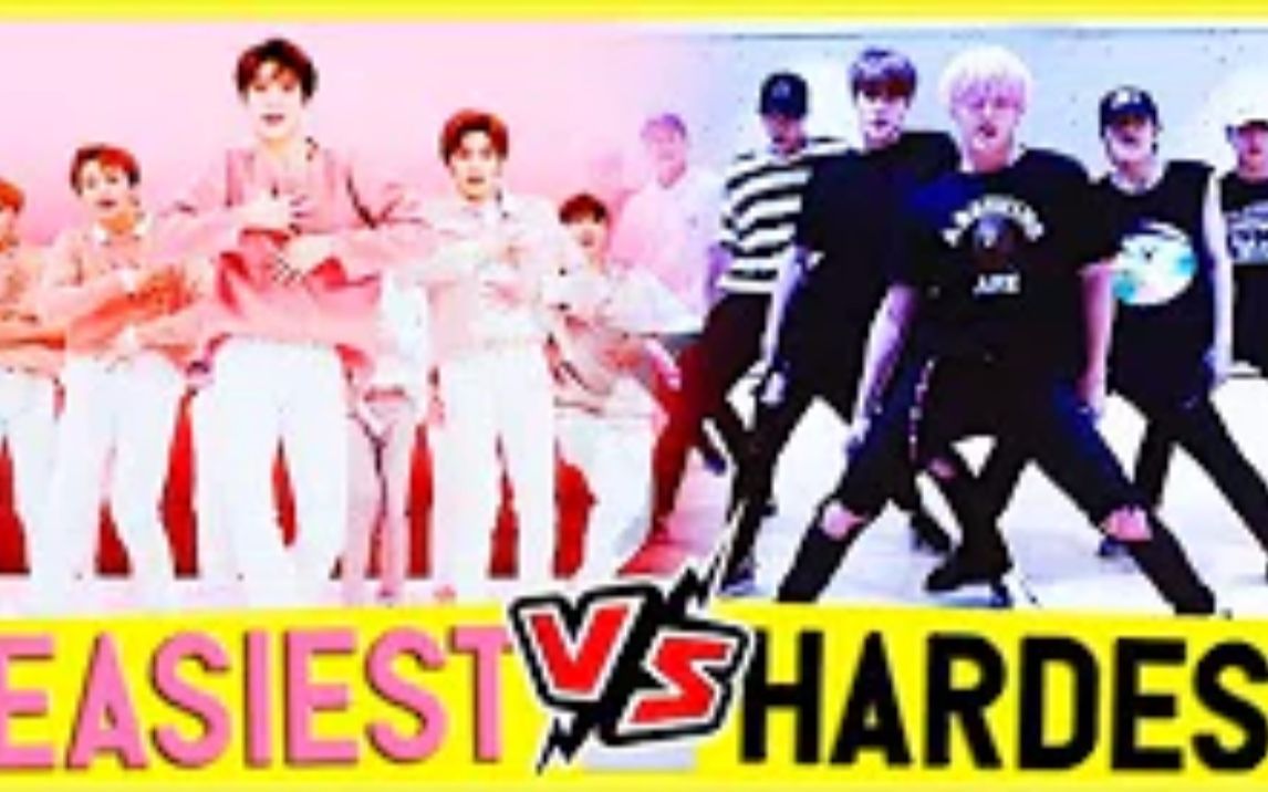 [KPOP] EASIEST vs HARDEST DANCE (BTS,WANNONE,GOT7, BLACKPINK, , TWICE, ...)哔哩哔哩bilibili