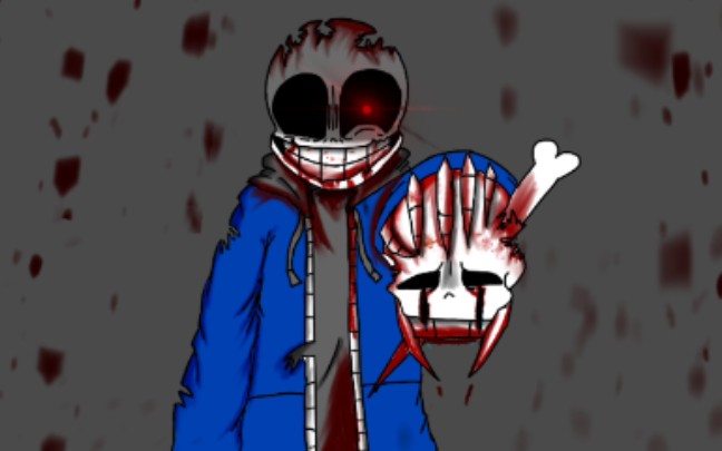 undertale精神错乱sans绘画_哔哩哔哩_bilibili