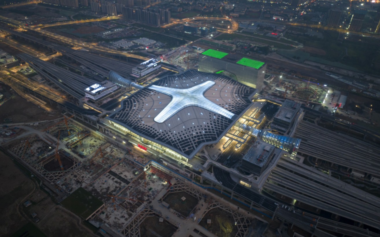 9月17杭州火车西站航拍