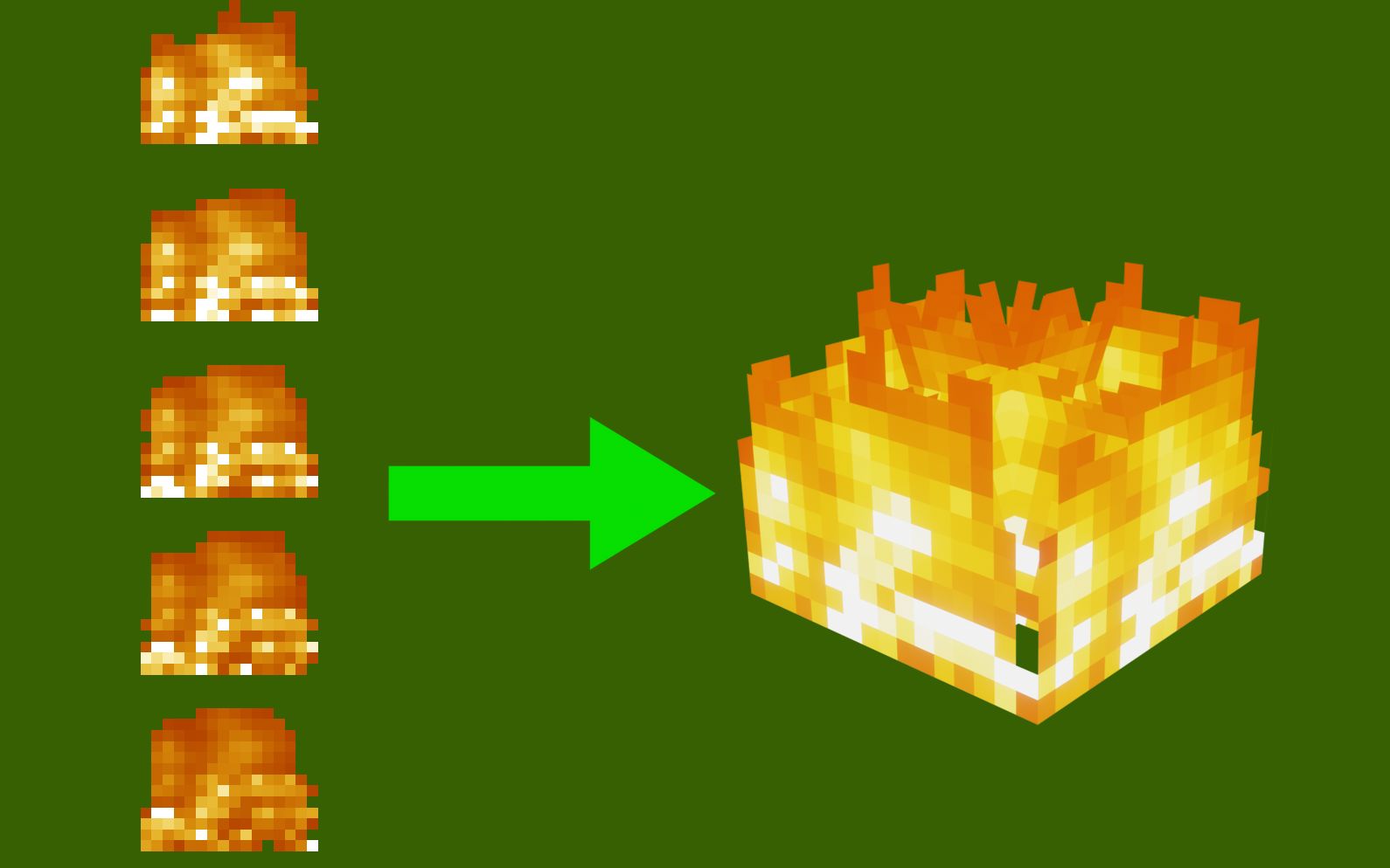 【blender】单张贴图制作minecraft中的火焰