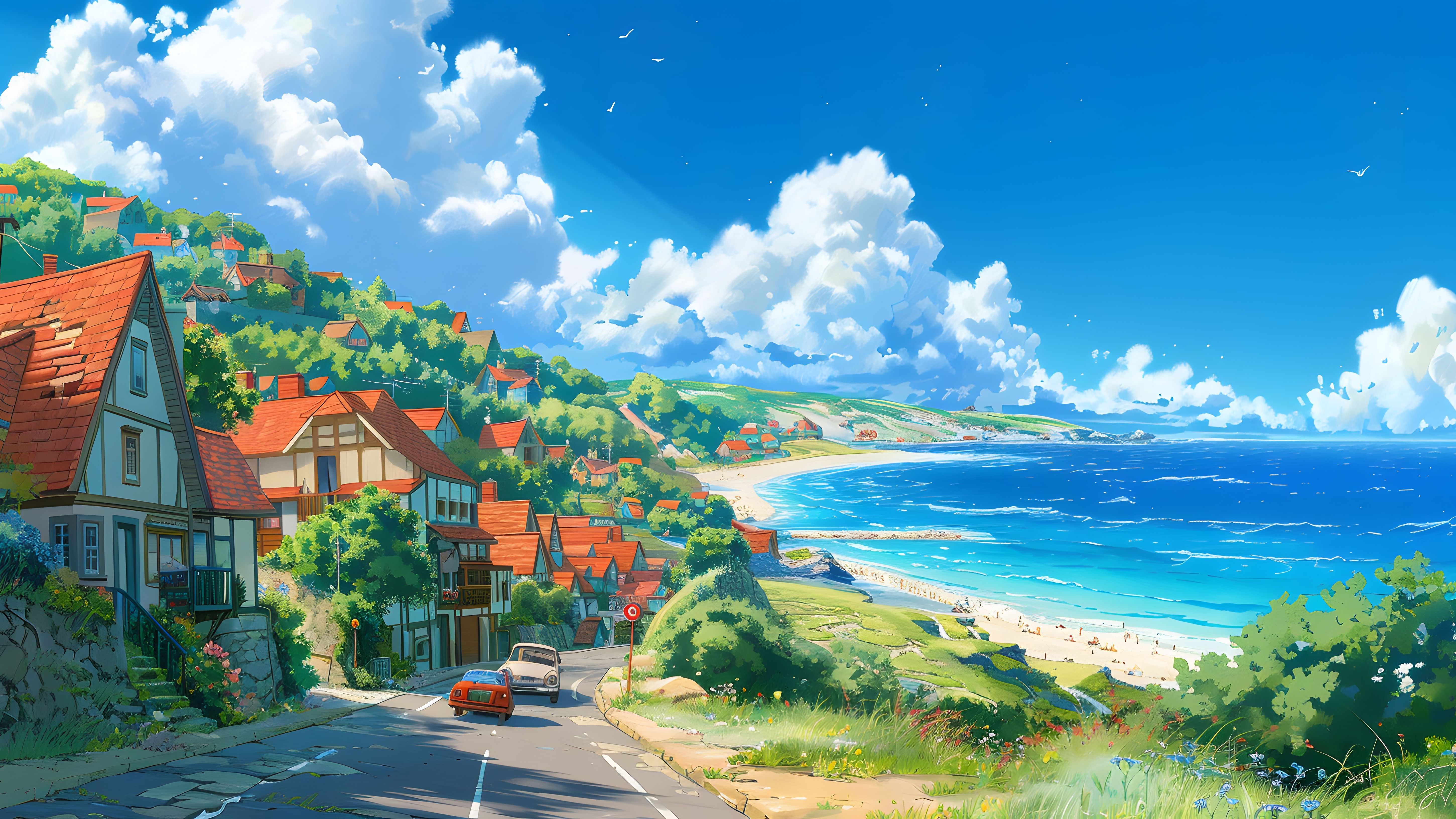 【4k壁纸】夏天的海边,你向往在这里生活吗?