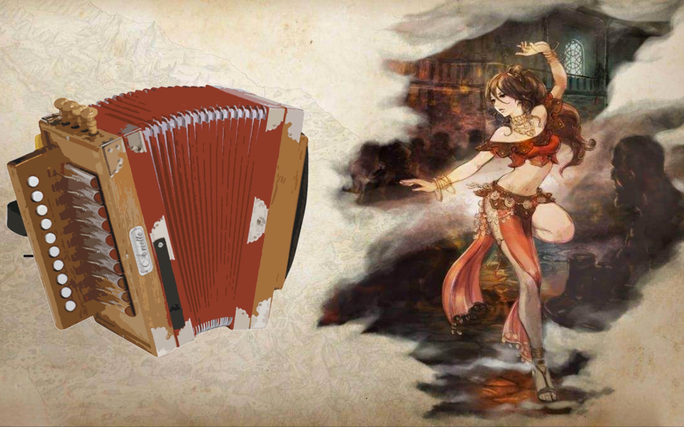 【仲凯手风琴】八方旅人-舞娘octopath traveler primrose theme_哔哩