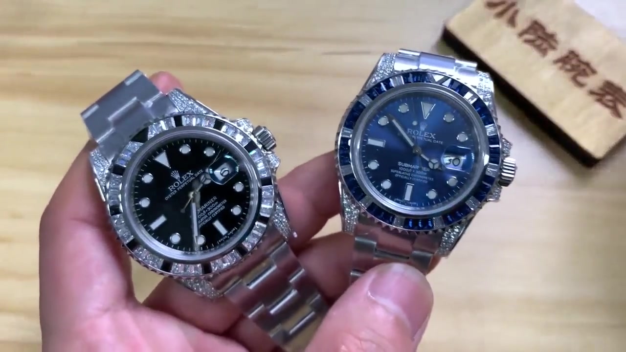 做成这样师傅还敢教育我gs劳力士黑水鬼蓝水鬼镶钻版真心靠谱