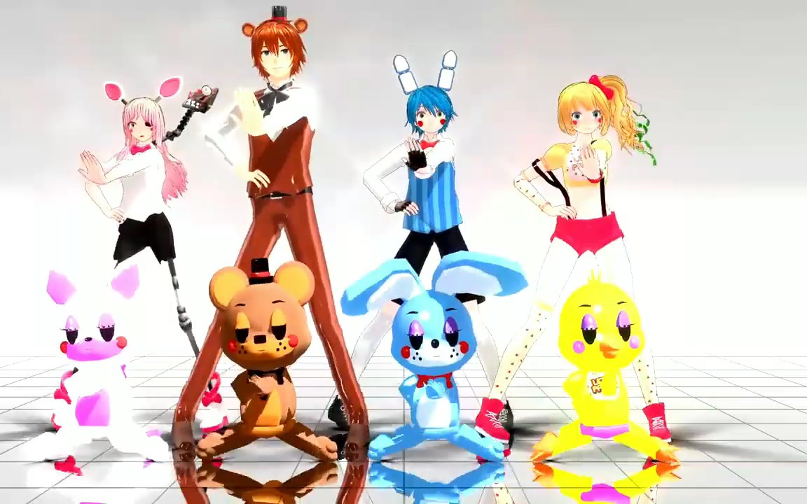 【猫灯搬运~MMD】玩具熊的五夜后宫FNAF2焦糖色素哔哩哔哩bilibili