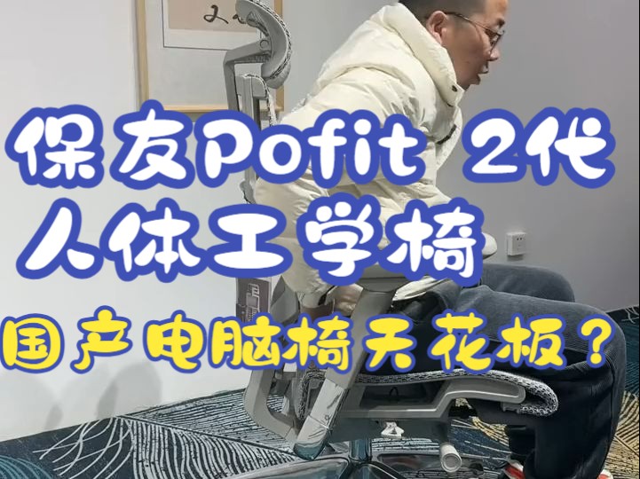 保友Pofit 2代人体工学椅,国产电脑椅天花板?