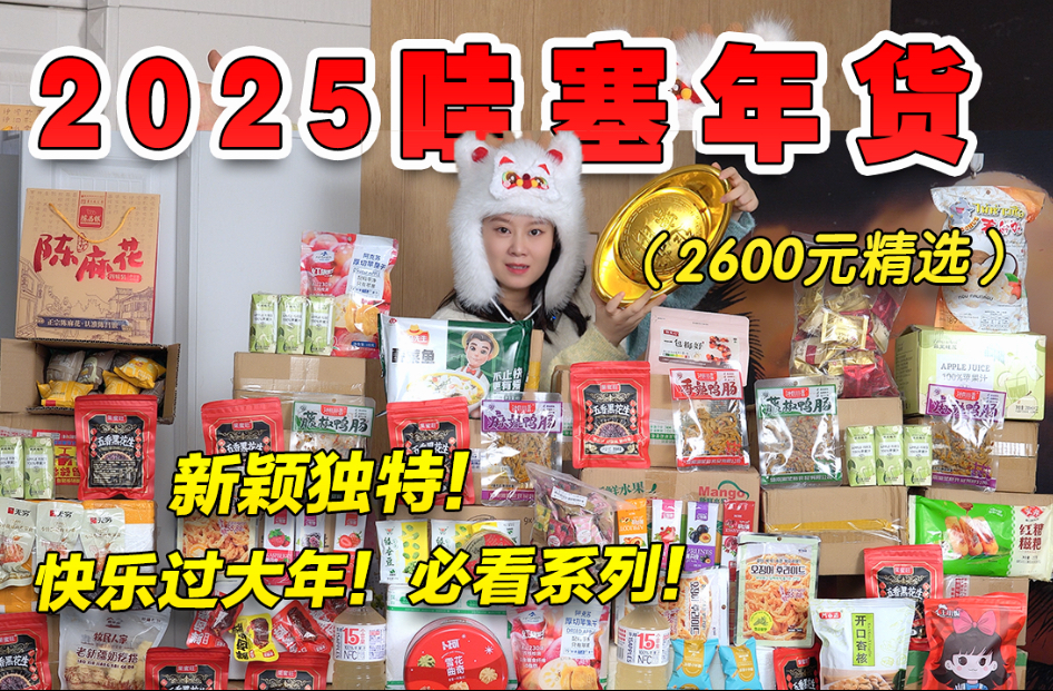 花2600元超硬核整理“哇塞年货清单”!种类超全!都是新颖独特,平价还有幸福感的!震撼2025!无广!哔哩哔哩bilibili