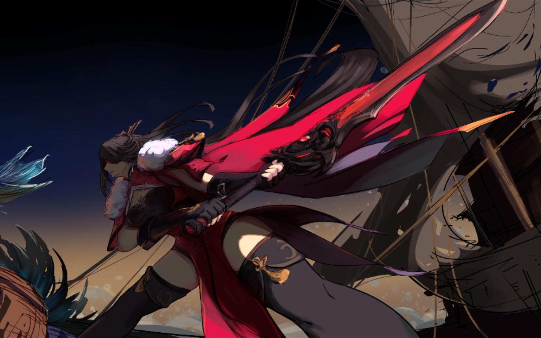 活动  【原神板绘角色】北斗-捉浪