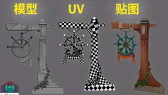 【3Dmax建模】这应该是b站最适合新手学习手绘建模的案例了，模型+uv+贴图全流程讲解！