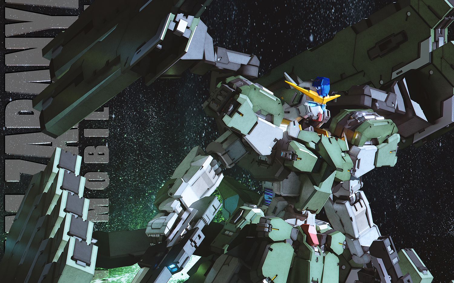 3d渲染cg封绘制作狱天使高达最终战式样